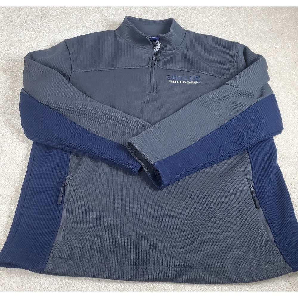 Butler Bulldogs Men's Pullover 1/4 ZIP Size XL‎ Waffle Weave Campus Heritage